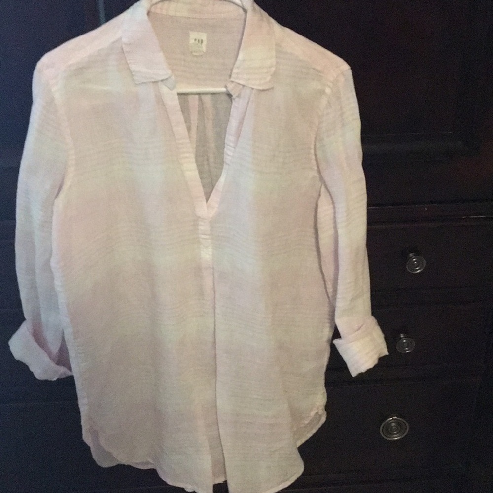 Gap 3/4 sleeve linen tunic